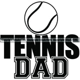 Sports Game Tennis Dad ClipArt SVG