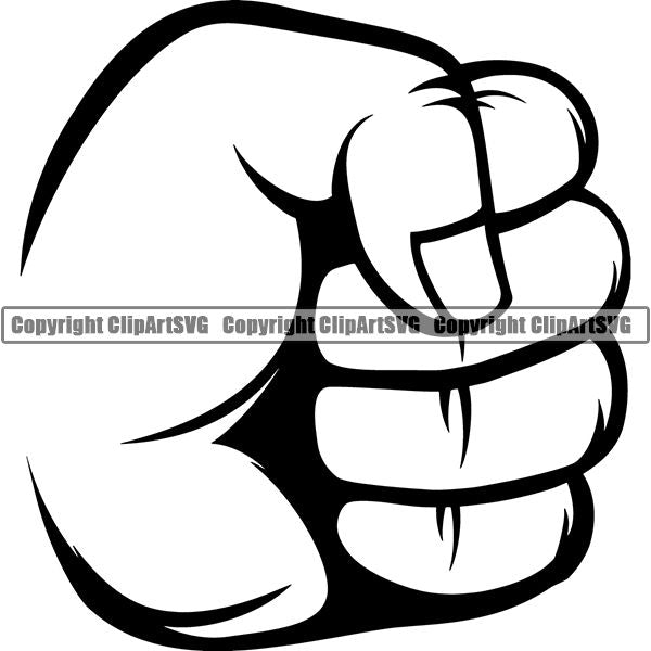 Design Element Human Hand Fist ClipArt SVG