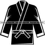 Sports Boxing Boxer MMA Fighter Karate Gi Robe ClipArt SVG