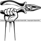 Mechanic Repair Shop Garage Pliers ClipArt SVG