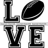 Sports Game Football Love ClipArt SVG