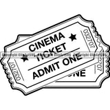 Acting Actor Movie Performer Performance Movie Tickets ClipArt SVG