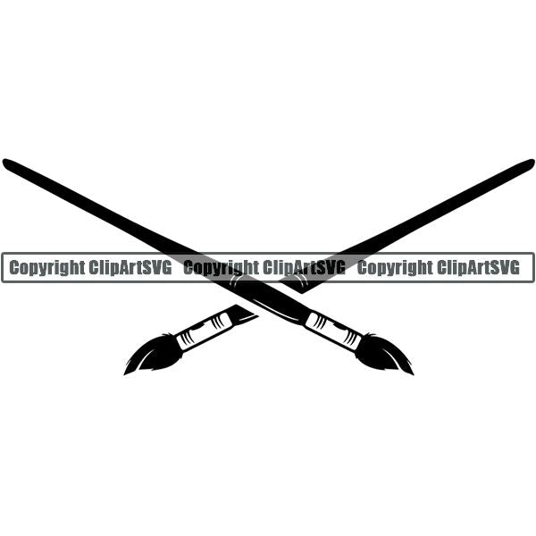 Painting Painter Artist Art Paintbrush Canvas Logo ClipArt SVG