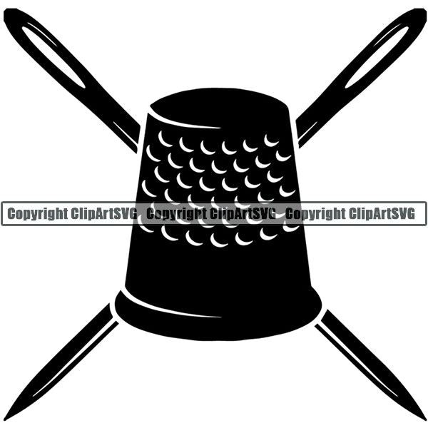 Tailor Seamstress Alterations Logo ClipArt SVG