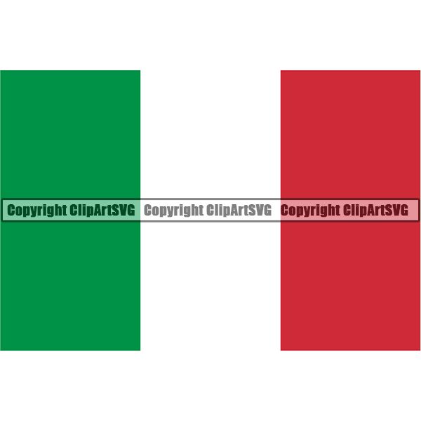 Country Flag Square Italy ClipArt SVG