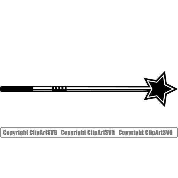 Magician Magic Wand ClipArt SVG