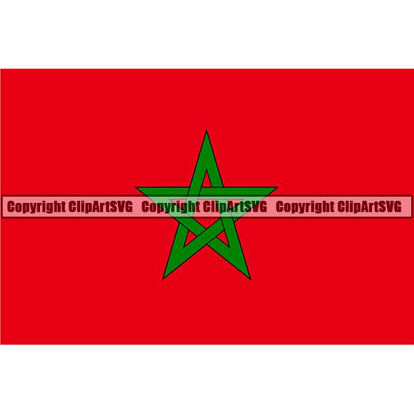 Country Flag Square Morocco ClipArt SVG