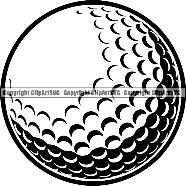 Sports Game Golf Ball ClipArt SVG