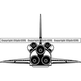 Astronaut Outer Space Shuttle Sci-Fi Science Fiction Space Shuttle ClipArt SVG