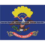 State Flag Square North Dakota ClipArt SVG