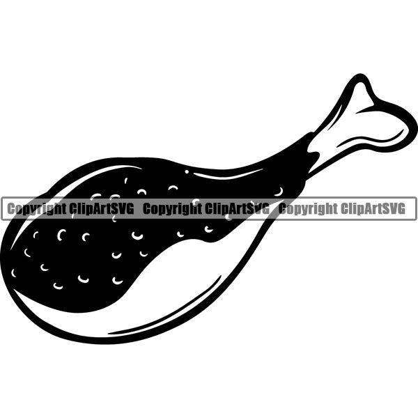 Food Chicken Leg ClipArt SVG