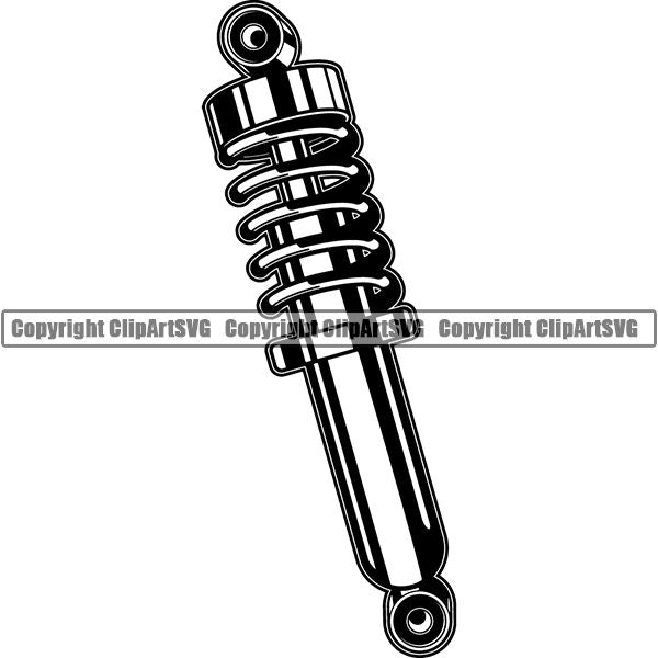 Mechanic Repair Shop Garage Shock Absorber ClipArt SVG
