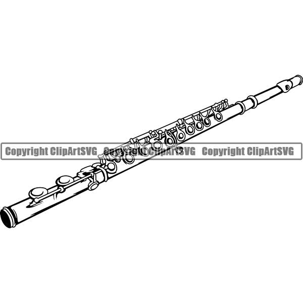 Music Musical Instrument Flute bbn ClipArt SVG