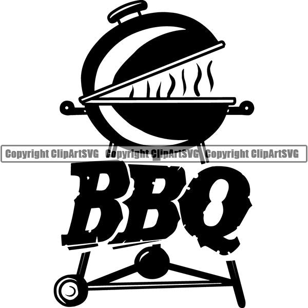 Cooking BBQ Bar-B-Que Barbque Chef Cook Butcher Logo ClipArt SVG