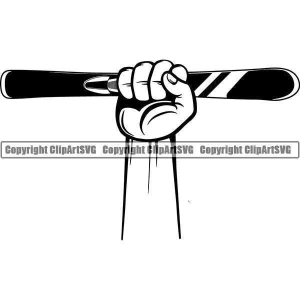 Sports Skiing Ski Snowboarding Snowboard Skies ClipArt SVG