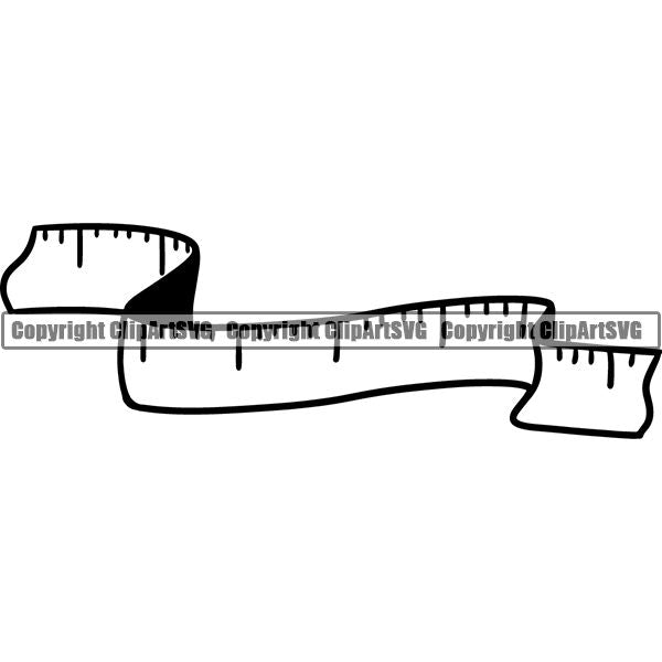 Tailor Seamstress Alterations Tape Measure ClipArt SVG