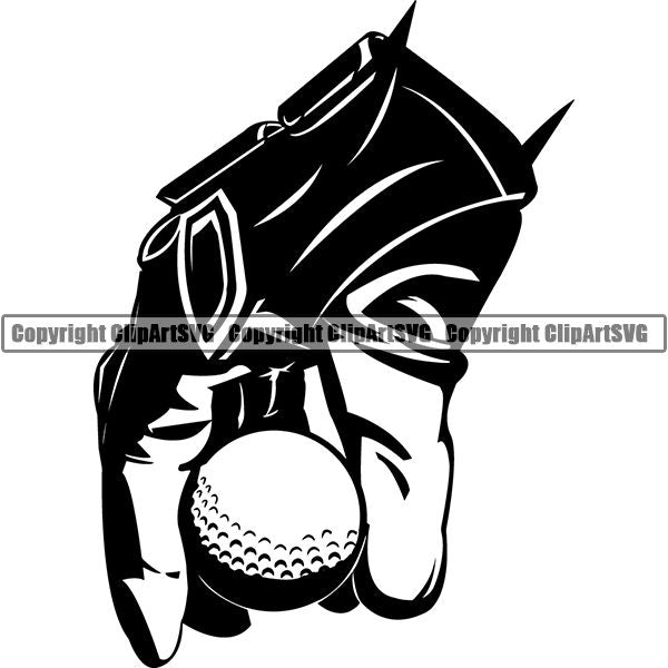 Sports Game Golf Glove Ball ClipArt SVG