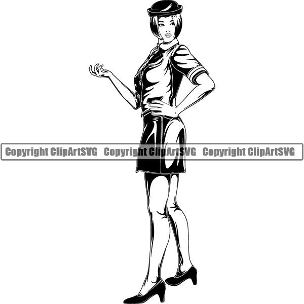 Transportation Airplane Flight Attendant Stewardess Sexy Woman 6yyh7.jpg