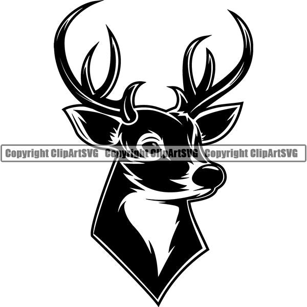 Sports Game Hunting Fishing Hunt Fish Deer Mounted ClipArt SVG
