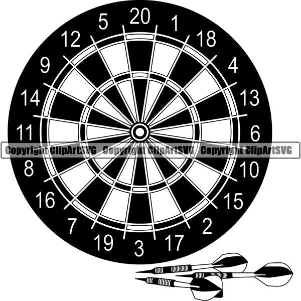 Sports Game Darts ClipArt SVG
