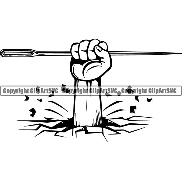 Tailor Seamstress Alterations Needle ClipArt SVG