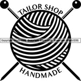 Tailor Seamstress Alterations Logo ClipArt SVG