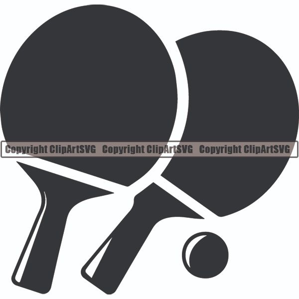 Sports Game Table Tennis Ping Pong Logo ClipArt SVG