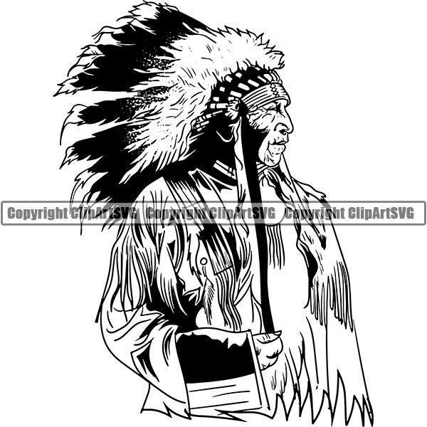 Native American Indian ClipArt SVG