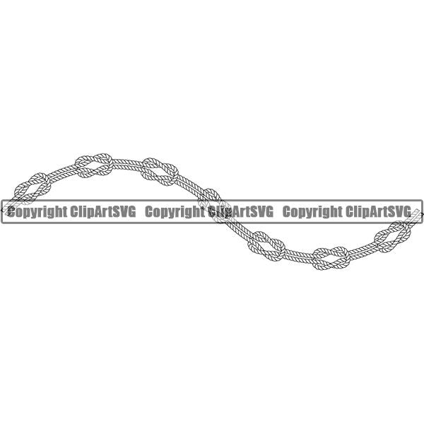 Rope Design Element Nautical Ship Sailing Boat Boating Sail Sailboat Knot ClipArt SVG