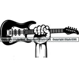 Music Musical Instrument Guitar Hand ClipArt SVG