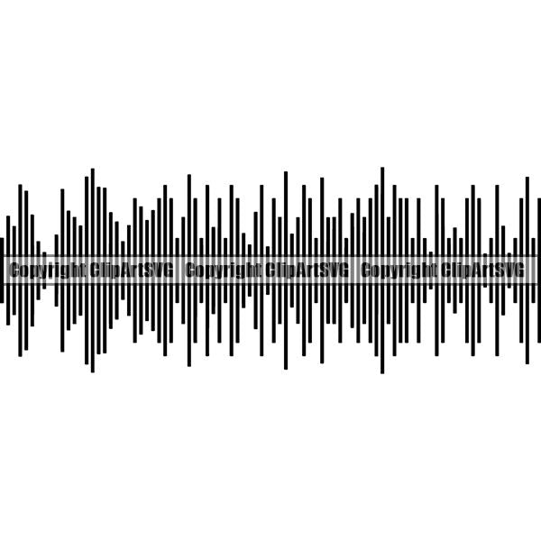 Disc Jockey DJ Turntable Audio Vinyl Record Player Sound Wave ClipArt SVG