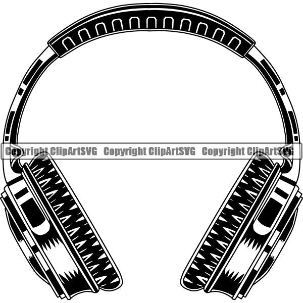 headphones with cord clip art