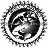 Sports Game Hunting Fishing Hunt Fish Logo ClipArt SVG