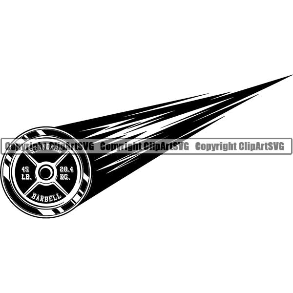 Gym Sports Bodybuilding Fitness Muscle Motion ClipArt SVG