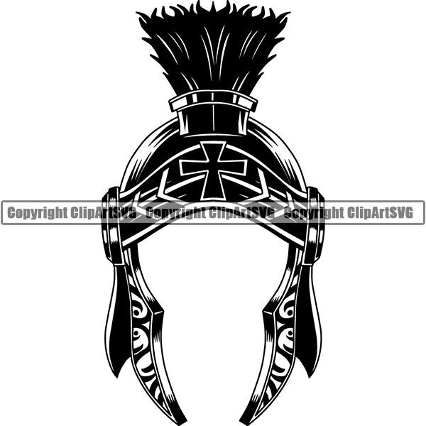 Viking Warrior Helmet ClipArt SVG