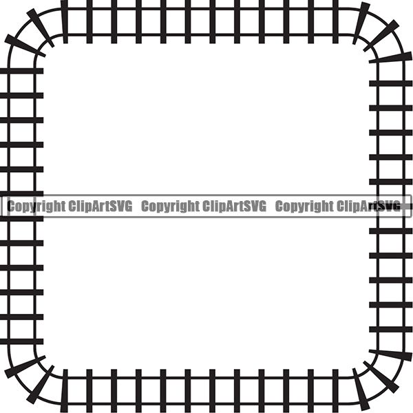 Locomotive Train Track Design Element  Black Square.jpg