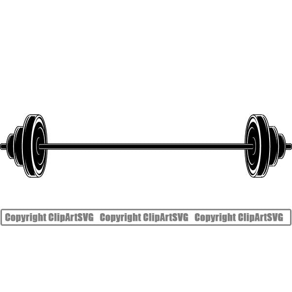 Gym Sports Bodybuilding Fitness Muscle Barbell1 ClipArt SVG