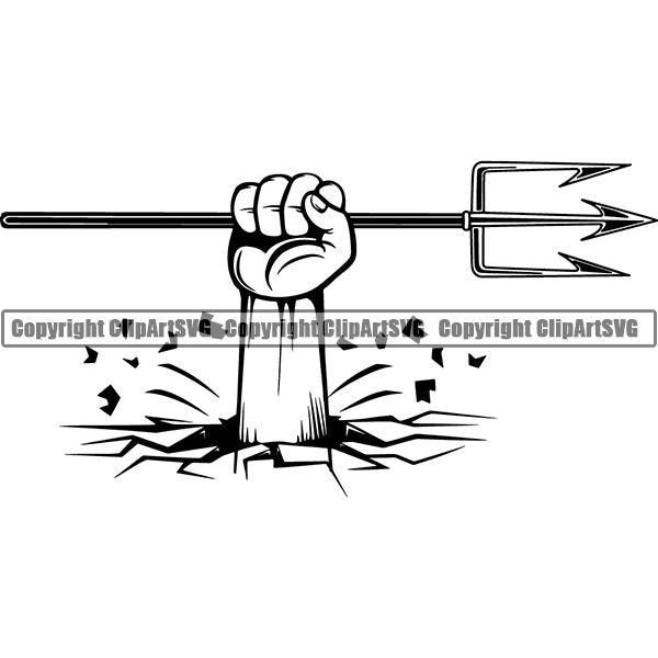 Diving Dive Diver Speargun Gaff Nautical Boat Boating Sail Fish Fishing ClipArt SVG