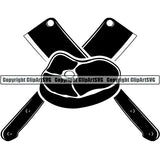 Cooking BBQ Bar-B-Que Barbque Chef Cook Butcher Logo ClipArt SVG