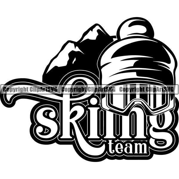 Sports Skiing Ski Snowboarding Snowboard Logo ClipArt SVG