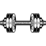 Gym Sports Bodybuilding Fitness Muscle Dumbbell ClipArt SVG