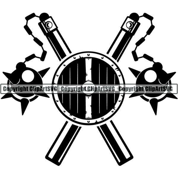 Viking Warrior Logo ClipArt SVG