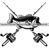 Sports Game Fishing Hunting Fish Hunt Logo ClipArt SVG