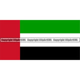 Country Flag Square United Arab Emirates ClipArt SVG