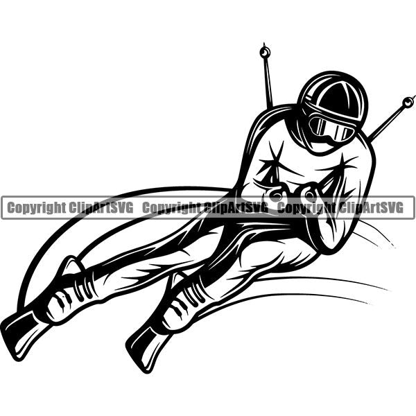 Sports Skiing Ski Snowboarding Snowboard Skier ClipArt SVG