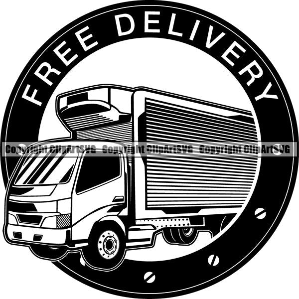 Truck Driver Trucking Trucker Driving Transportation Semi Tractor Trailer Logo ClipArt SVG