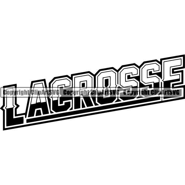 Sports Game Lacrosse Text ClipArt SVG