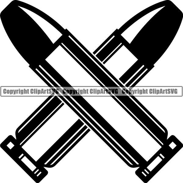 Military Weapon Gun Bullet ClipArt SVG