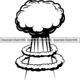 Military Weapon Element Explosion ClipArt SVG
