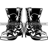 Military Weapon Soldier Boots ClipArt SVG